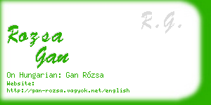 rozsa gan business card