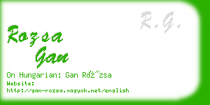 rozsa gan business card
